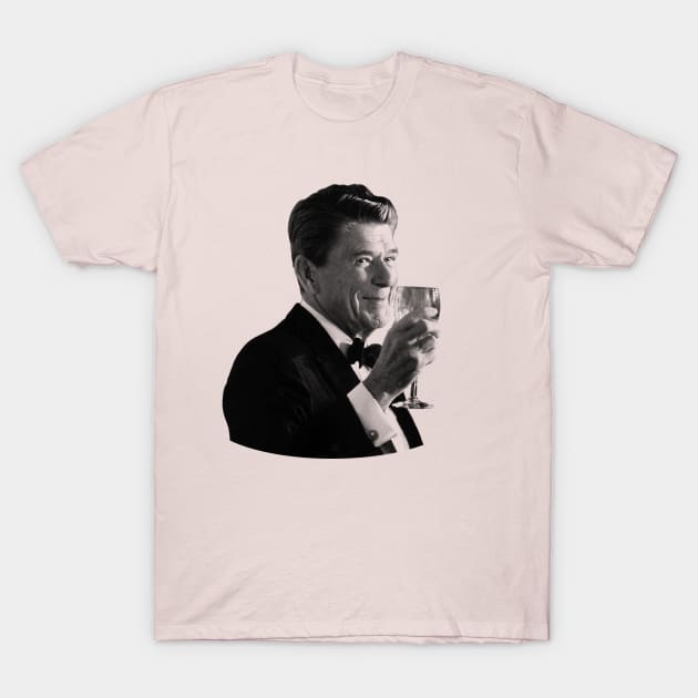 President Reagan Making A Toast T-Shirt by warishellstore